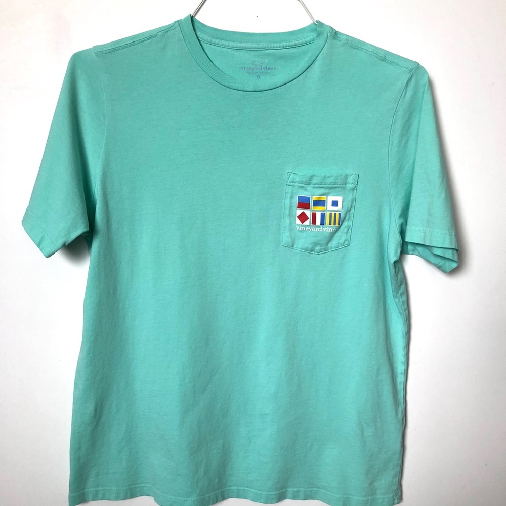 Vineyard Vines Youth XL T-shirt mast teal green